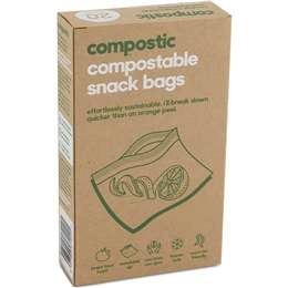 Compostic Compostable Snack Bags  20 Pack