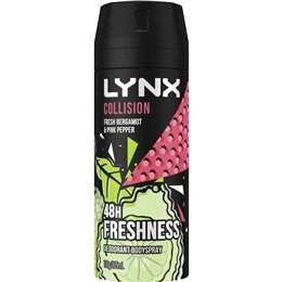 Lynx Collisions Bergamont + Pink Pepper Deodorant Aerosol 165ml