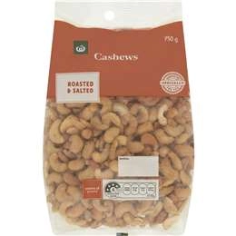 Woolworths Cashews Roasted & Salted 750g Pack