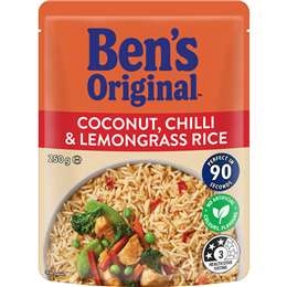 Ben's Original Coconut, Chilli & Lemongrass Microwave Rice Pouch 250g