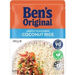 Ben's Original Lightly Flavour Coconut Microwave Rice Pouch 250g