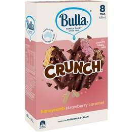 Bulla Crunch Caramel, Strawberry & Honeycomb 8 Pack