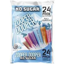 Zooper Dooper No Sugar  24 Pack