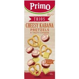Primo Trios Cheesy Kabana Cheese & Pretzels 53g