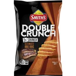 Smith's Double Crunch Ultimate Bbq Ribs Potato Chips Share Pack 150g