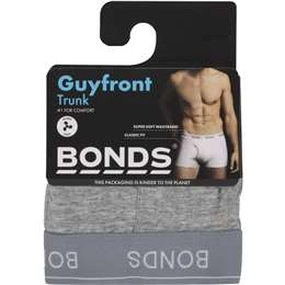 Bonds Men's Underwear Guy Front Trunk Size Large Assorted Each