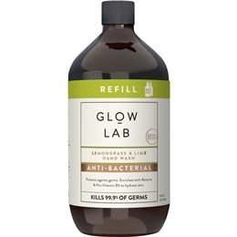 Glow Lab Lemongrass & Lime Refill Anti-bacterial Hand Wash 900ml