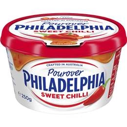 Philadelphia Sweet Chilli Cream Cheese Pourover Tub 250g