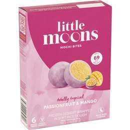 Little Moons Passionfruit & Mango Mochi Bites 6 Pack