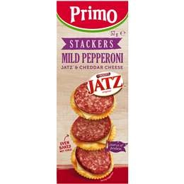 Primo Stackers Pepperoni Cheese & Jatz Crackers 57g