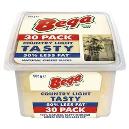 Bega So Light 50% Reduced Fat Cheese Slices 30 Pack