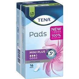 Tena Mini Plus Pads  16 Pack