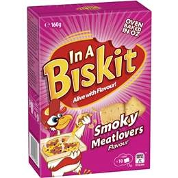  In A Biskit Smoky Meatlovers Crackers 160g