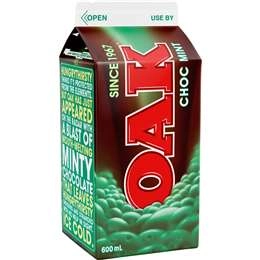 Oak Choc Mint Flavoured Milk  600ml