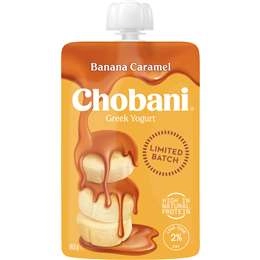 Chobani Banana Caramel Greek Yoghurt Pouch 140g