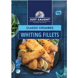Just Caught Classic Crumbed Whiting Fillets 800g