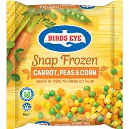 Birds Eye Snap Frozen Mixed Vegetables Carrot, Peas & Corn 1kg