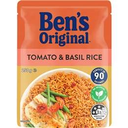 Ben's Original Tomato & Basil Microwave Rice Pouch 250g