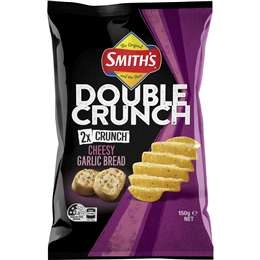 Smith's Double Crunch Cheesy Garlic Bread Potato Chips Share Pack 150g