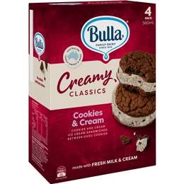 Bulla Creamy Classics Cookies & Cream 4 Pack