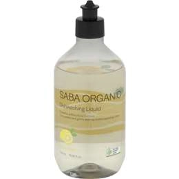  Saba Organic Dishwashing Liquid Lemon Blast 500ml