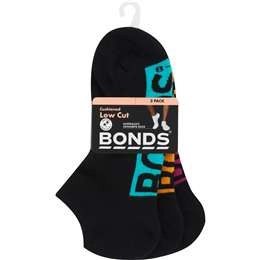 Bonds Womens Socks Low Cut Size 8-11 Assorted 3 Pack