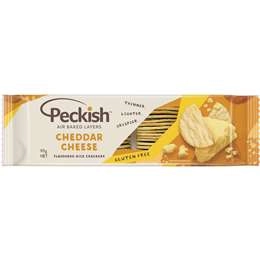 Peckish Flavoured Rice Crackers Cheddar Cheese 90g