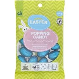 Woolworths Popping Candy Milk Chocolate Eggs 150g