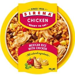 Sirena Ready To Eat Mexican Rice With Chicken 190g