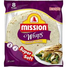 Mission Wraps Roasted Garlic  8 Pack