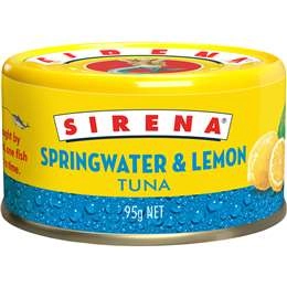 Sirena Tuna In Springwater & Lemon  95g