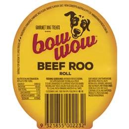 Bow Wow Treat Beef Roo Roll Each