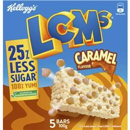 Kellogg's Lcm's 25% Less Sugar Caramel Bars 5 Pack