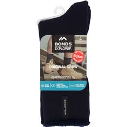 Bonds Explorer Socks Mens Navy Size 11-14 Assorted Each