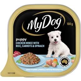 My Dog Puppy Chicken Mince With Rice Carrot & Spinach Dog Food Tray 100g