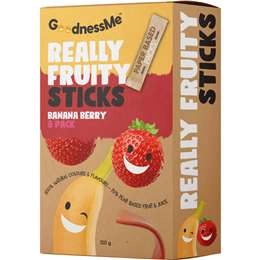 Goodness Me Really Fruity Sticks Banana Berry 8 Pack