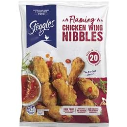 Steggles Chicken Wing Nibbles Flaming 1kg