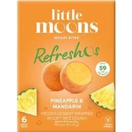 Little Moons Mochi Bites Pineapple & Mandarin 6 Pack