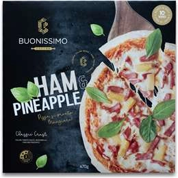 Buonissimo Ham & Pineapple Pizza  470g