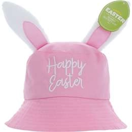 Easter Bunny Bucket Hat Pink  Each