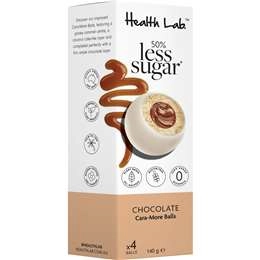 Health Lab 50% Less Sugar Chocolate Cara-more Balls 4 Pack
