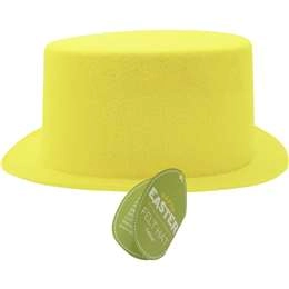 Easter Felt Hat Yellow  Each