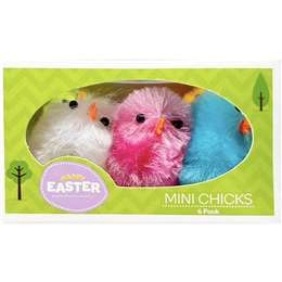 Easter Mini Chicks Multi Coloured  6 Pack