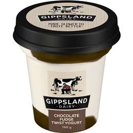 Gippsland Dairy Chocolate Fudge Twist Yogurt 160g