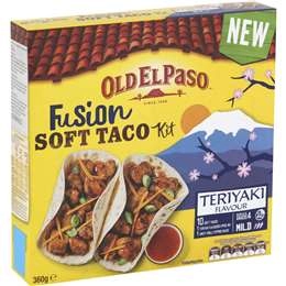 Old El Paso Fusion Soft Taco Kit Teriyaki Flavour 360g