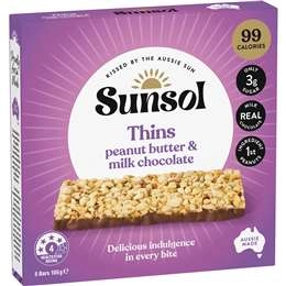 Sunsol Thins Peanut Butter Milk Chocolate 105g
