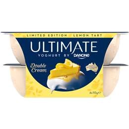 Danone Ultimate Lemon Tart Yoghurt  115g X 4 Pack
