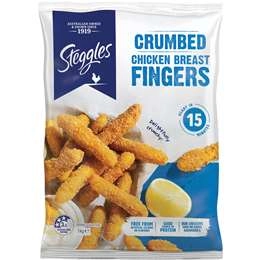 Steggles Chicken Fingers Crumbed 1kg