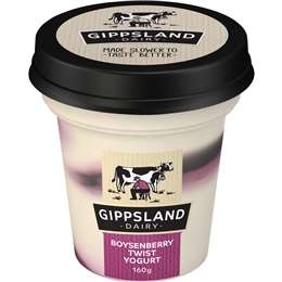 Gippsland Dairy Boysenberry Twist Yoghurt 160g