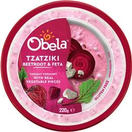 Obela Tzatziki Dip Beetroot & Feta 220g